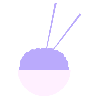 Parlak neon renkli çubuklu bir kase pirinç.