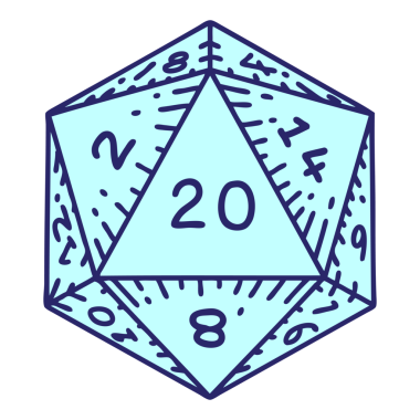 Retro Dövme Biçimi Doğal 20 D20 Zarları Parlak neon rengi