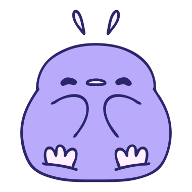 parlak neon renkli şirin bir penguen karikatürü