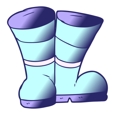 Wellington çizmeleri parlak neon renkli.