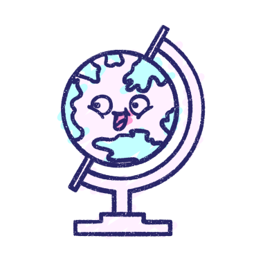 Coğrafya Küre Tebeşiri Parlak neon rengi çiziyor