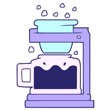 parlak neon rengi kahve makinesiyle filtrele