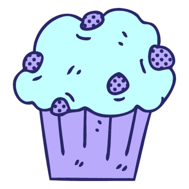 Çizgi roman tarzı, parlak neon renkli çikolatalı pasta.