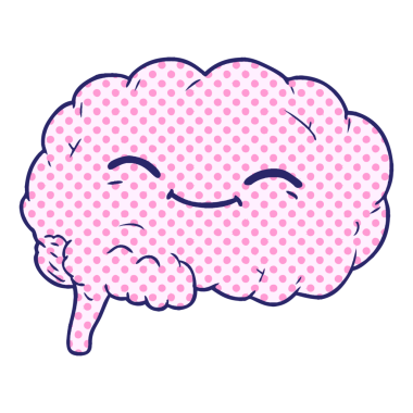 parlak neon renkli çizgi film beyni