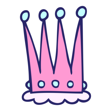 parlak neon renginde karalama tacı