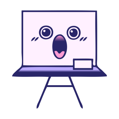 parlak neon renkli beyaz bir panonun gölgelendirilmiş çizgi filmi