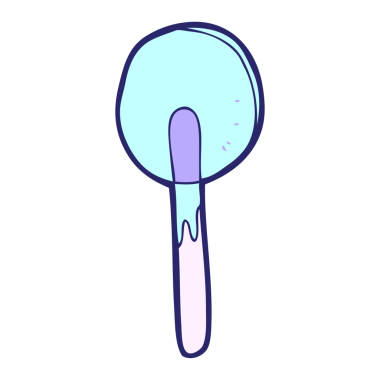 çizgi film lolipopu parlak neon rengi