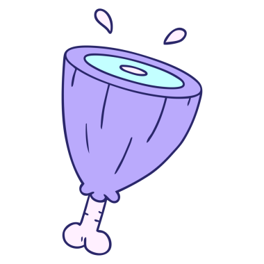 Parlak neon renkli jambon ekleminin el çizimi karikatürü.