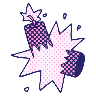 parlak neon renginde karalama dinamiti