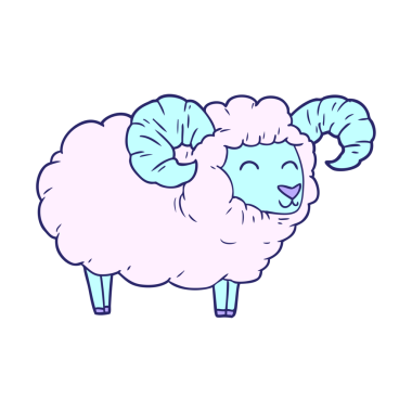 parlak neon renkli çizgi film koçu