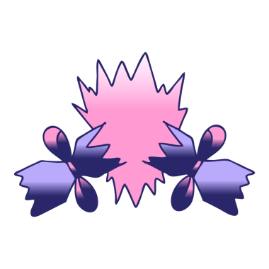 gradyan gölgeli çizgi film krakeri parlak neon renginde çekti