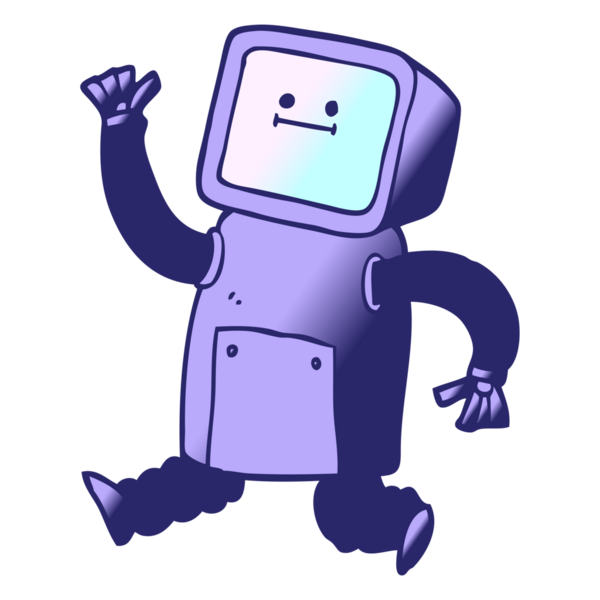 parlak neon rengi ile çalışan vektör gradyan çizim robotu