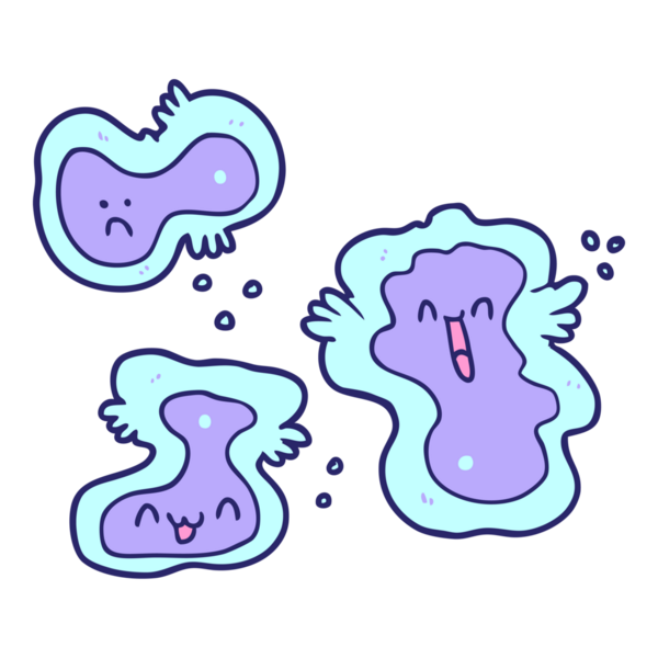 parlak neon renkli çizgi film hücreleri