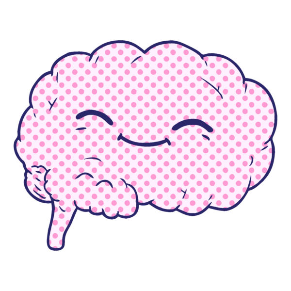 parlak neon renkli çizgi film beyni