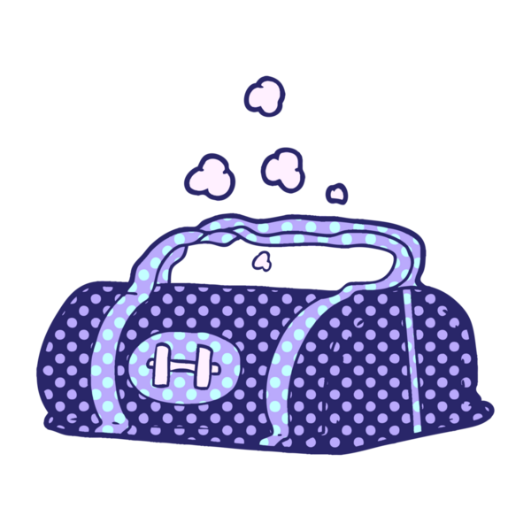 parlak neon renkli spor çantası.