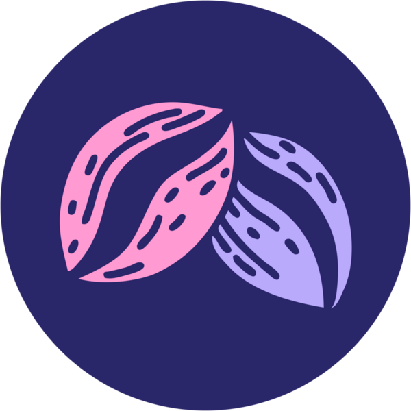 Parlak neon renkli kahve çekirdekleri ikonik dövme görüntüsü