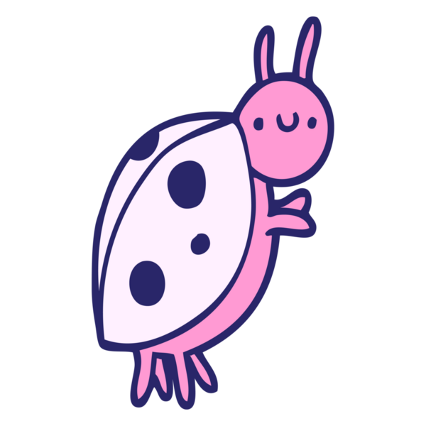 parlak neon renginde uğurböceği çizgi filmi