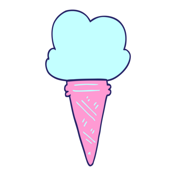 Yüzü parlak neon renkli çizgi film dondurması.