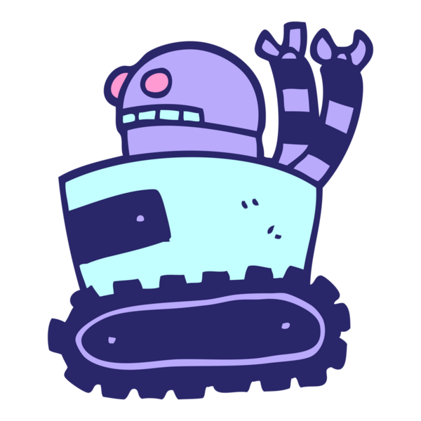 parlak neon renkli karalama robotu