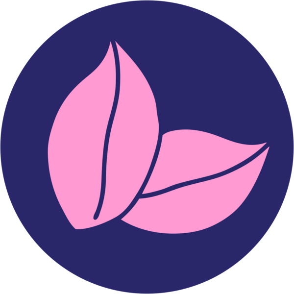 Parlak neon renkli yaprakların ikonik dövme şekli