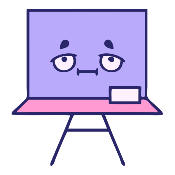 Parlak neon renkli şirin bir karikatür.