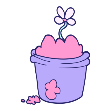 parlak neon renkli karalama saksısı