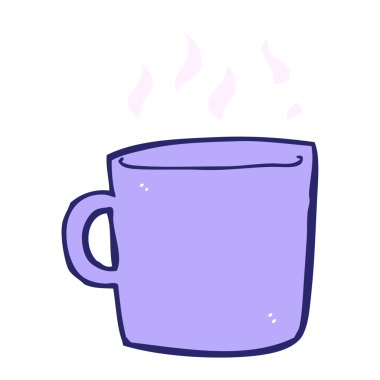 parlak neon renkli bir kahve fincanı.