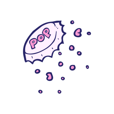 parlak neon renkli çizgi film kapağı