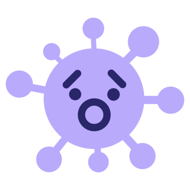 Parlak neon renkli basit bir sürpriz virüs.