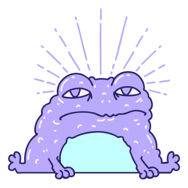 Parlak neon renkli geleneksel bir dövme karakteri çizimi