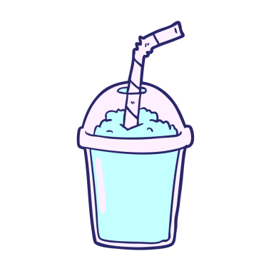 parlak neon renkli buzlu smoothie.