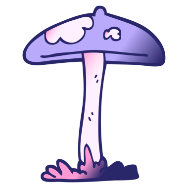 parlak neon renginde karalama mantarı