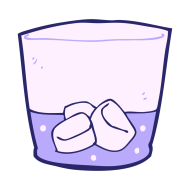 parlak neon renginde bardakta çizgi film içkisi