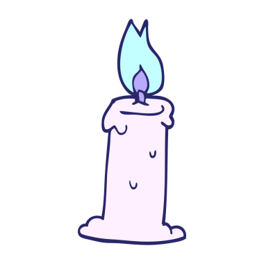 parlak neon renkli karton mum