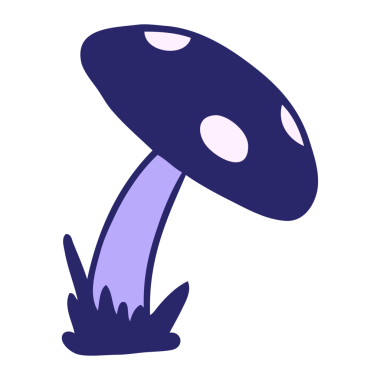 Parlak neon renkli bir kurbağa taburesinin el çizimi karikatürü.