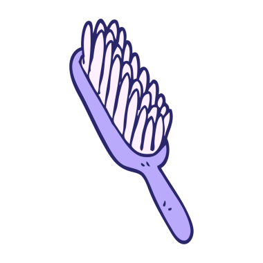 karikatür karalama saç fırçası parlak neon rengi