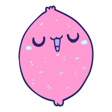 çizgi film mutlu limon parlak neon rengi