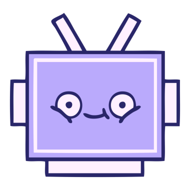 Parlak neon renkli bir robot kafası.