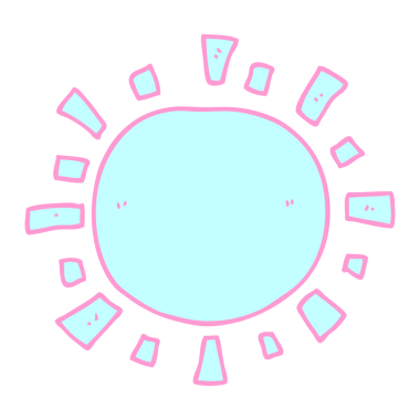 parlak neon renkli çizgi film güneşi