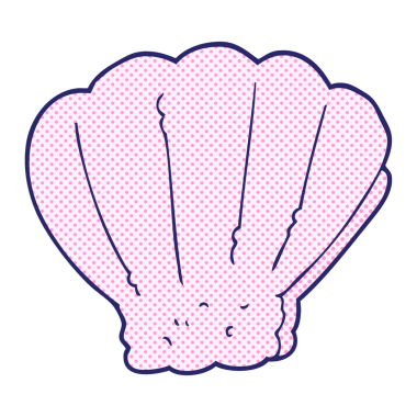 Parlak neon renkli freehand çizilmiş çizgi film kabuğu