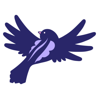 Parlak neon renkli uçan bir kuşun geleneksel stili dövmesi