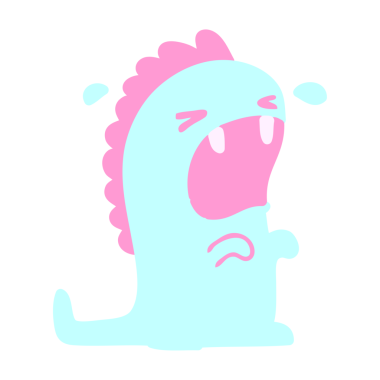 Parlak neon renkli ağlayan dinozor.