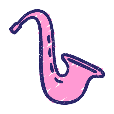 Saksafon Tebeşiri Parlak neon rengi çiziyor