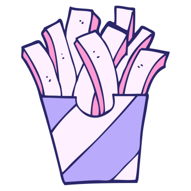 parlak neon renginde karalama kızartması