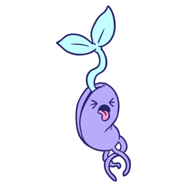 parlak neon rengi filizlenen çizgi film filizleri