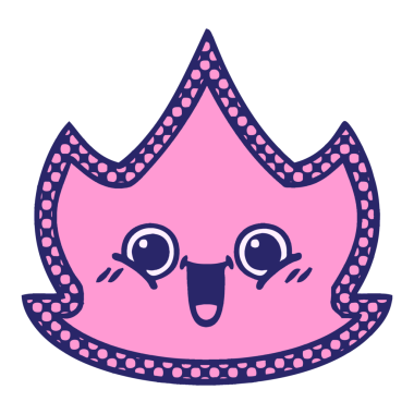 çizgi roman tarzı parlak neon rengi bir ateşin karikatürü