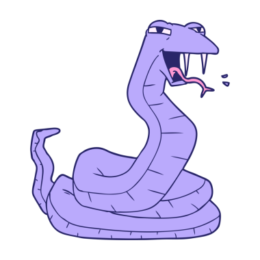 Parlak neon renkli yılan