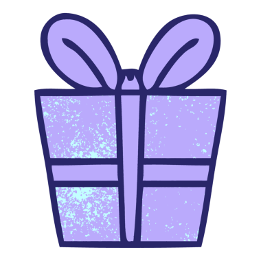 Parlak neon renginde el çizimi bir çizgi film.