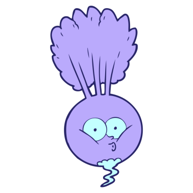 parlak neon renkli sebze çizgi filmi