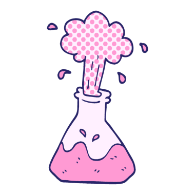 parlak neon rengi karalama bilimi deneyi